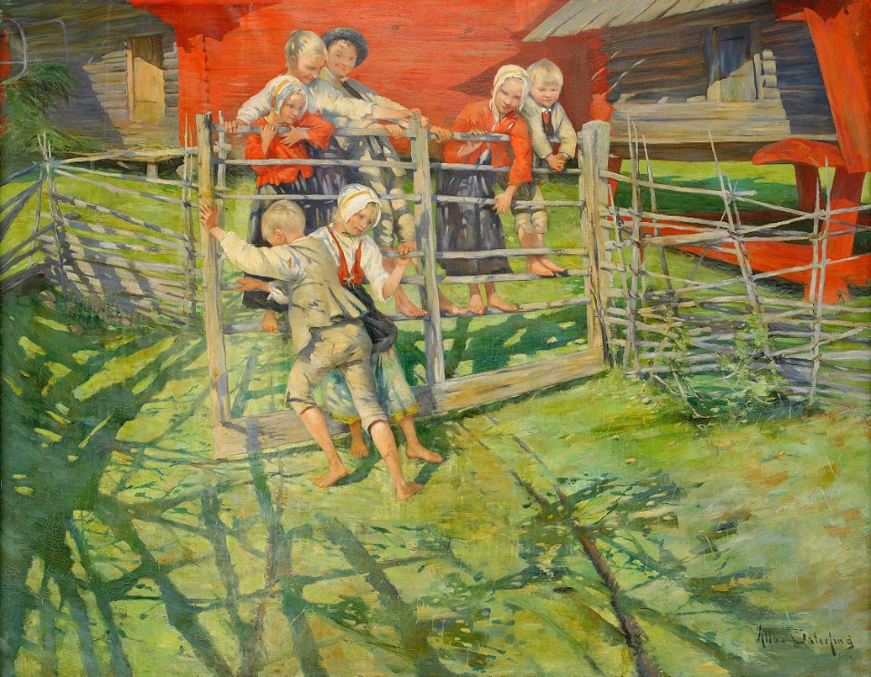 Allan Österlind - Lekande barn - sommar på fäbodvallen