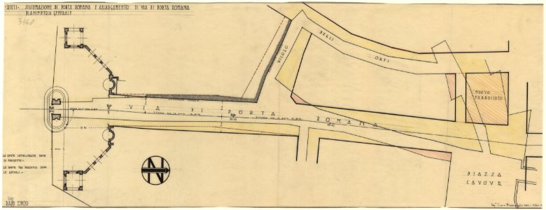 Allargamento di via Porta Romana (Bazzani) 04 - planimetria