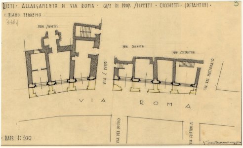 Allargamento di via Roma (Bazzani) 03 - pianta pianterreno