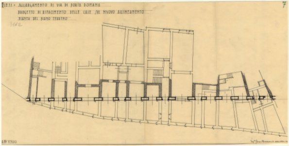 Allargamento di via Porta Romana (Bazzani) 02 - pianta pianterreno