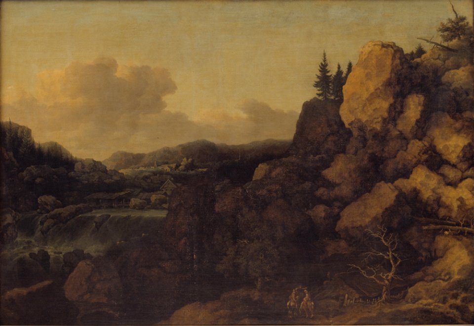 Allaert van Everdingen - Mountain Landscape with a Couple of Horsemen in the Foreground - KMSsp514 - Statens Museum for Kunst