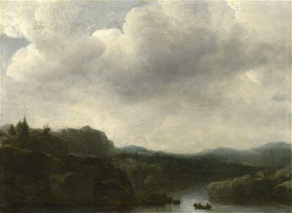 Allart van Everdingen (Alkmaar 1621- Amsterdam 1675) - Rocky Landscape with a River - RCIN 403477 - Royal Collection