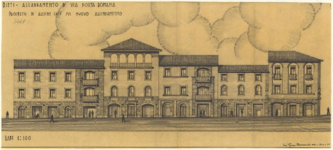 Allargamento di via Porta Romana (Bazzani) 01 - prospetti
