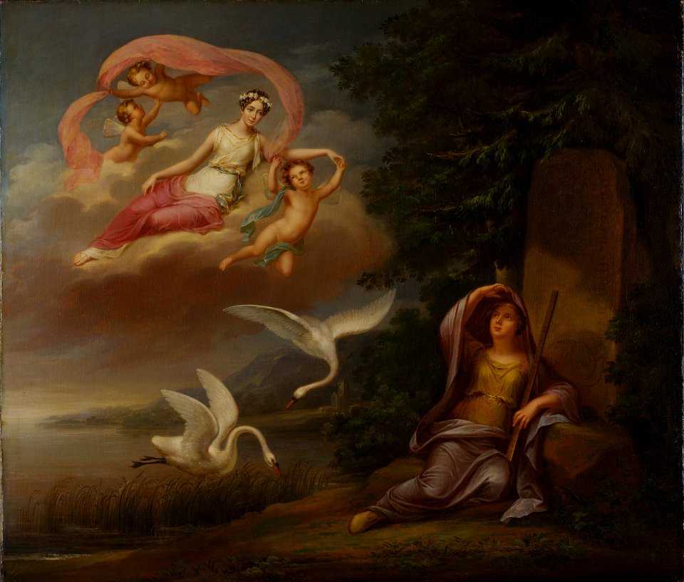 Allegori över kronprinsessan Josefinas ankomst till Sverige (Fredric Westin) - Nationalmuseum - 16225