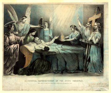 Allegorical representation of the dying Christian - N.E. Talcott pinxt. ; J.H. Bufford's lith. LCCN94512327