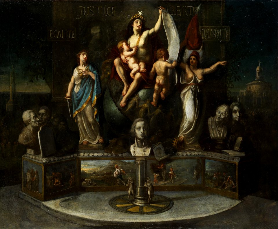 Allegorie auf die Werte der Verfassung c1800