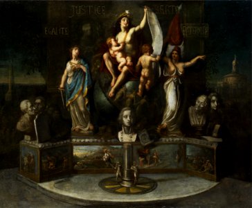 Allegorie auf die Werte der Verfassung c1800