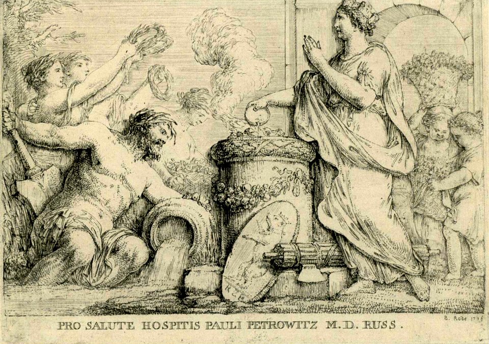 Allegorie auf den Besuch des Großfürsten Paul von Russland 1776 in Berlin (Rode)