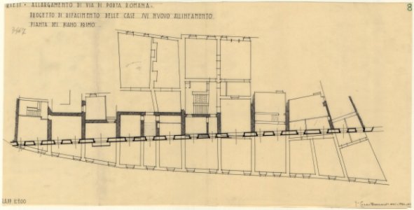 Allargamento di via Porta Romana (Bazzani) 03 - pianta primo piano