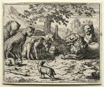 Allart van Everdingen (Dutch, 1621-1675) - Reynard the Fox, The Lion's Council - 1982.179.7 - Cleveland Museum of Art