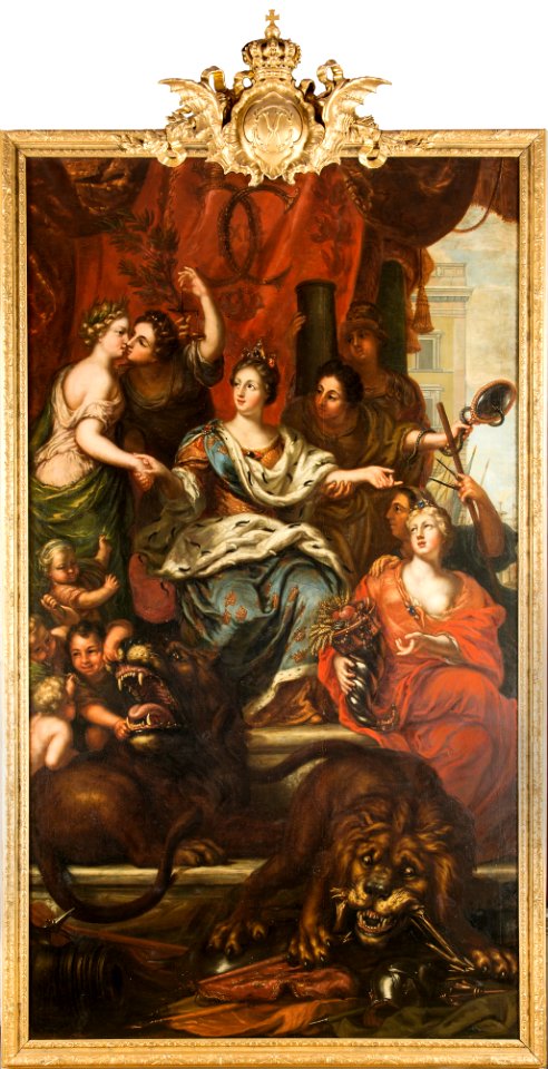 Allegori över konung Karl XIs fredliga regeringr (David Klöcker Ehrenstrahl) - Nationalmuseum - 174872