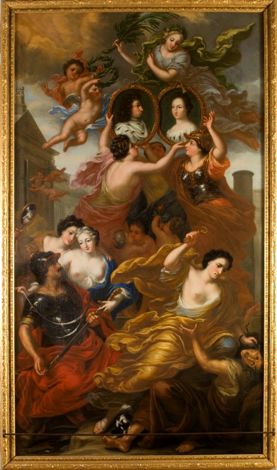 Allegori över konung Karl XIs och drottning Ulrika Eleonoras förening (David Klöcker Ehrenstrahl) - Nationalmuseum - 174870