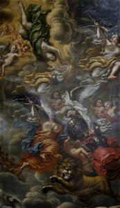 Allegori över svenska konungars berömliga bedrifter (David Klöcker Ehrenstrahl) - Nationalmuseum - 174873