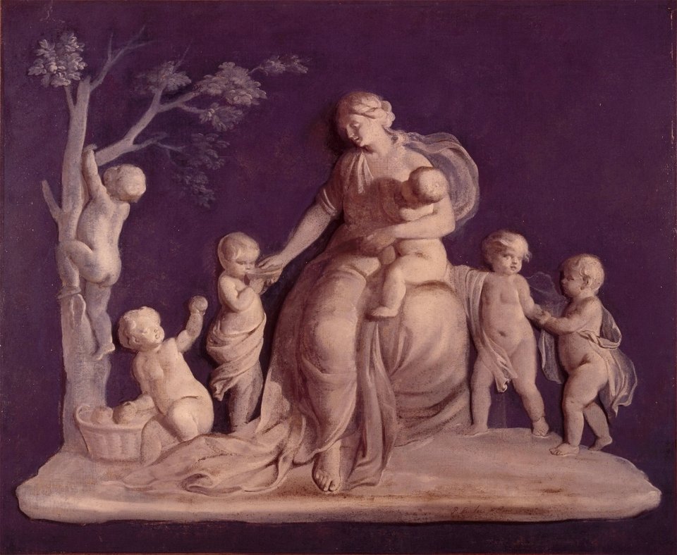 Allegorische voorstelling van een vrouw met putti Centraal Museum 2357