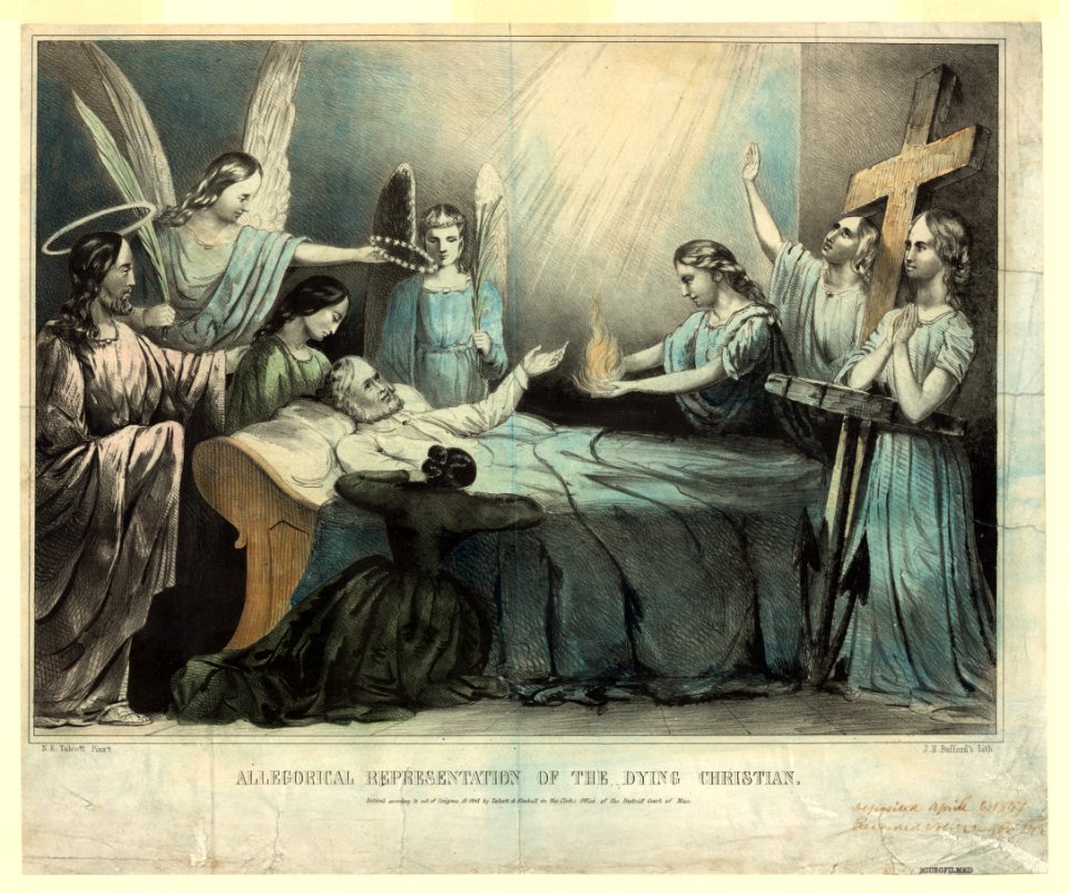 Allegorical representation of the dying Christian - N.E. Talcott pinxt. ; J.H. Bufford's lith. LCCN94512327