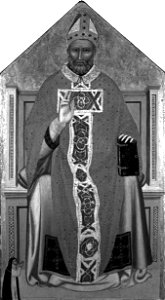Allegretto Nuzi - Bishop Saint Enthroned - 1933.1022 - Art Institute of Chicago