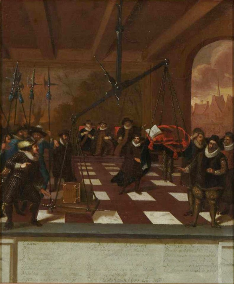 Allegorie auf eine gerechte Entscheidung der Ratsherren NL 17 Jh