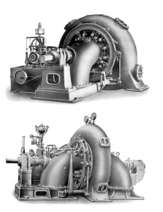 Allen-Piccard Pictet inward flow water turbines (Rankin Kennedy, Modern Engines, Vol I)