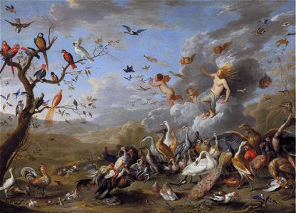 Allegory of Air by Jan van Kessel (1626-1679). Free illustration for personal and commercial use.