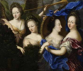 Allegory with self-portrait and profile portrait of Ulrika Eleonora the Elder - Nationalmuseum - 132604