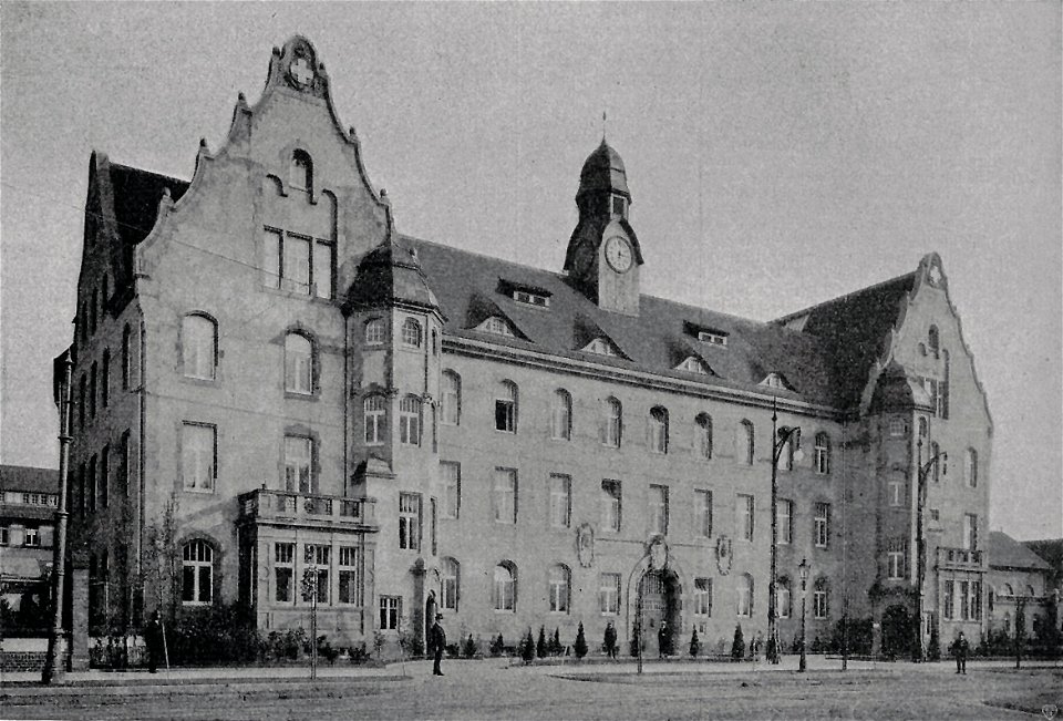 Allgemeine städtische Krankenanstalten, Verwaltungsgebäude, Foto von 1907