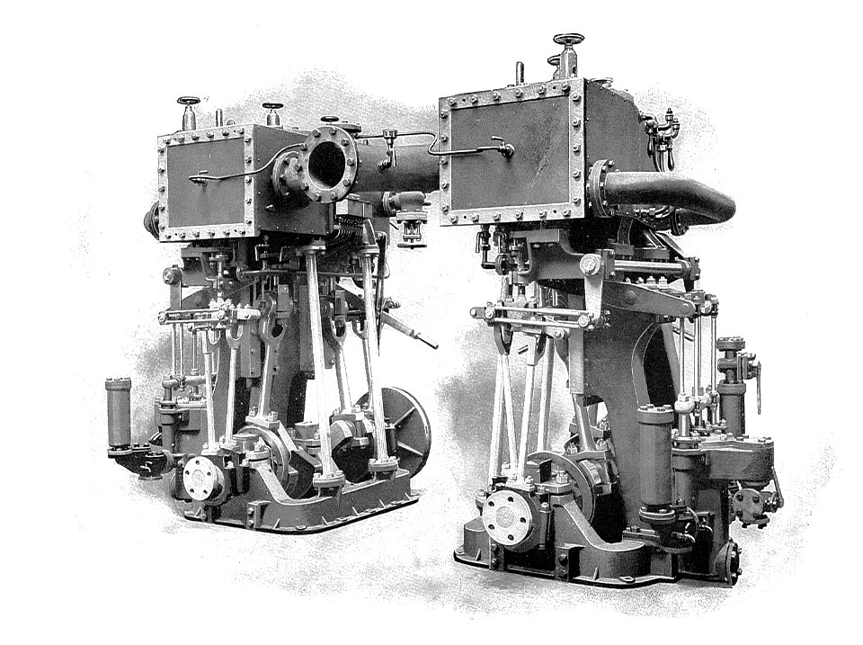Alley & MacLellan twin-screw marine steam engines (Rankin Kennedy, Modern Engines, Vol V)