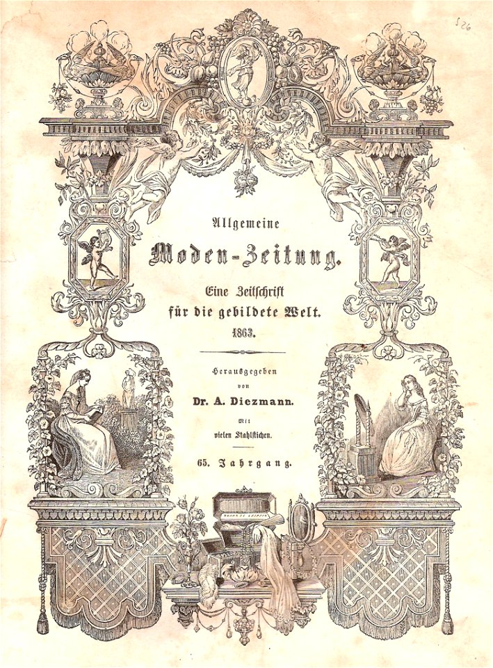 Allgemeine Moden-Zeitung, Deckblatt 1863