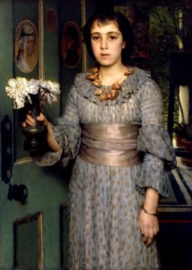 Miss Anna Alma Tadema, by Laurens Alma Tadema. Free illustration for personal and commercial use.