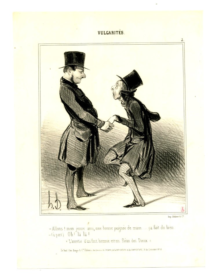 Allons! Mon jeune ami, une bonne poignée de main... (Come, come my young friend, a good handshake....) (BM 1918,0511.87)