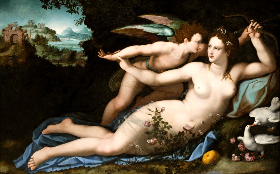 Alessandro Allori - Venus disarming Cupid, 1570 (LACMA)