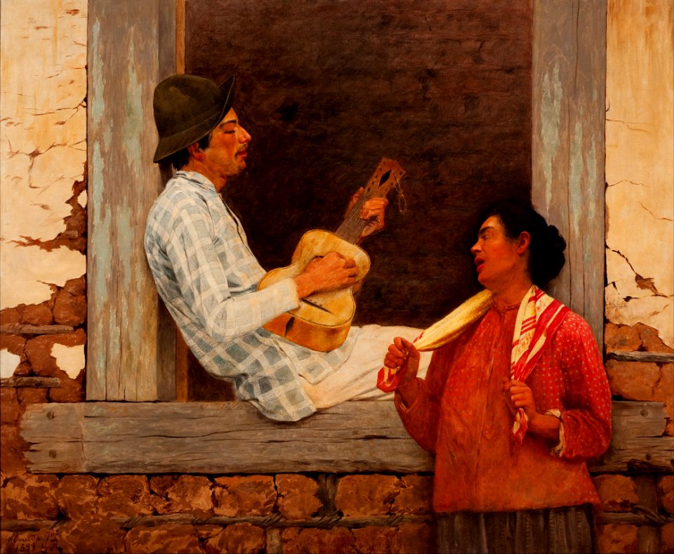 Almeida Júnior - The Guitar Player - Google Art Project