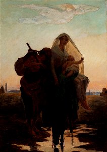 Almeida Júnior - Study for Flight of the Holy Family to Egypt - Google Art Project. Free illustration for personal and commercial use.