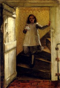 Laura Theresa Alma-Tadema - Girl on Stairs