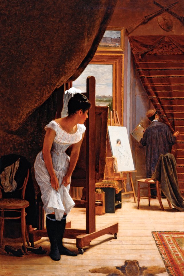 Almeida Júnior - The Inopportune - Google Art Project