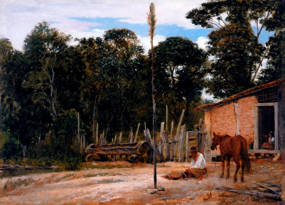 Almeida Júnior - Tightening the Saddle - Google Art Project