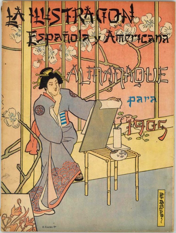 Almanaque La Ilustración Española y Americana 1905, cover by Mariano Pedrero