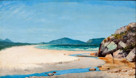 Almeida Júnior - Seascape, Guarujá - Google Art Project. Free illustration for personal and commercial use.