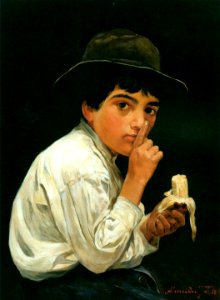 Almeida Júnior - Garoto com banana, 1897