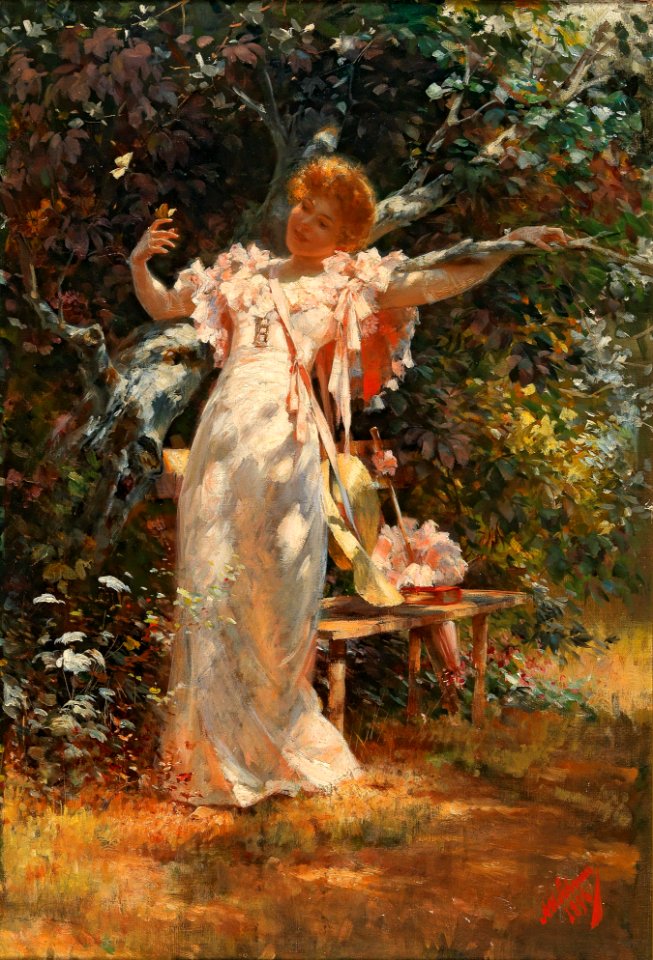 Alois Hans Schram - Playing with butterflies