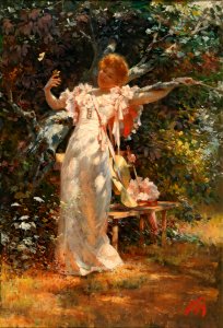 Alois Hans Schram - Playing with butterflies