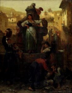 Alois Schönn Am Brunnen einer mediterranen Stadt