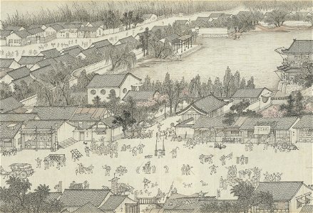 Along the River During the Qingming Festival (by Shen Yuan) 15. Free illustration for personal and commercial use.