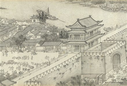 Along the River During the Qingming Festival (by Shen Yuan) 12
