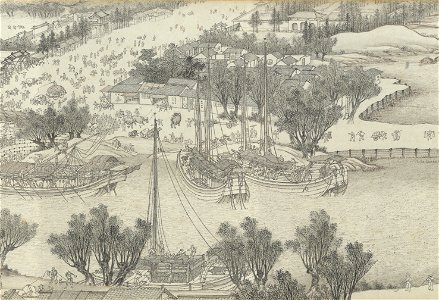 Along the River During the Qingming Festival (by Shen Yuan) 08