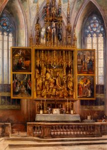 Alois Hänisch Pacher-Altar St Wolfgang. Free illustration for personal and commercial use.