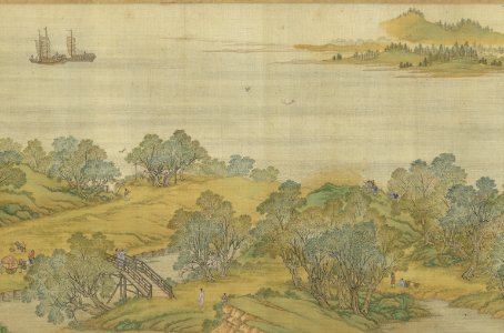 Along the River During the Qingming Festival (Qing Court Version) 02. Free illustration for personal and commercial use.