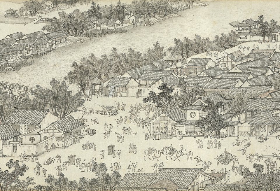 Along the River During the Qingming Festival (by Shen Yuan) 16