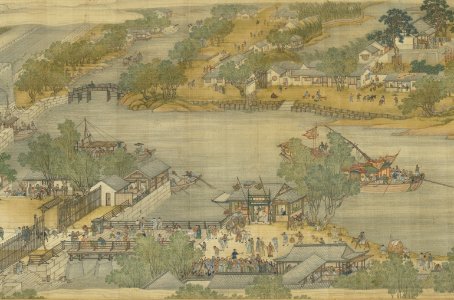 Along the River During the Qingming Festival (Qing Court Version) 10. Free illustration for personal and commercial use.