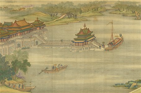 Along the River During the Qingming Festival (Qing Court Version) 21. Free illustration for personal and commercial use.