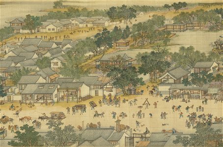 Along the River During the Qingming Festival (Qing Court Version) 14. Free illustration for personal and commercial use.
